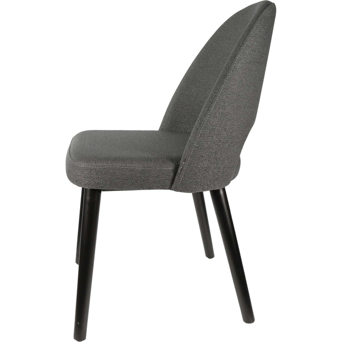 Durafurn Semifreddo Chair - Black Legs/Anthracite Woven Fabric