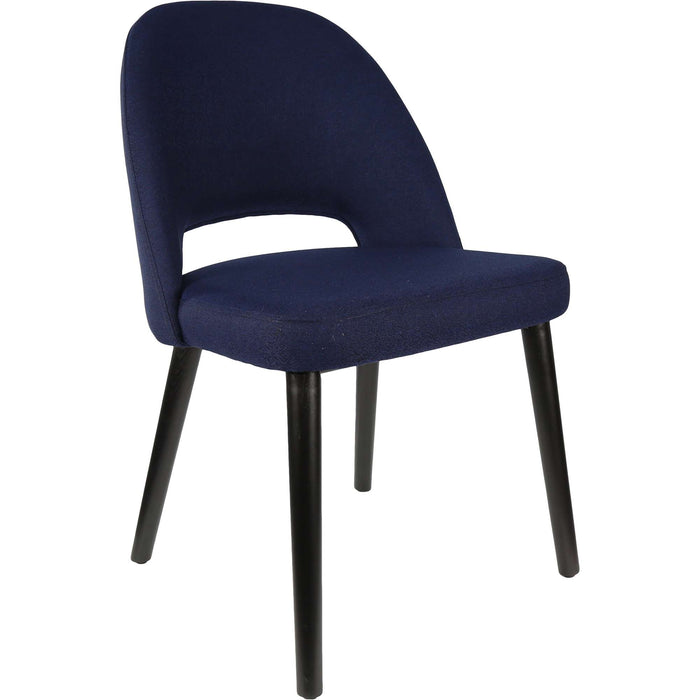 Durafurn Semifreddo Chair - Black Legs/Navy Woven Fabric