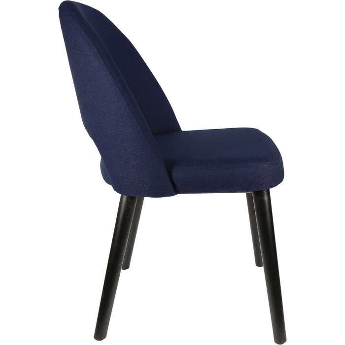 Durafurn Semifreddo Chair - Black Legs/Navy Woven Fabric