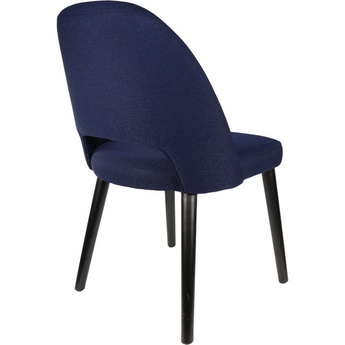 Durafurn Semifreddo Chair - Black Legs/Navy Woven Fabric