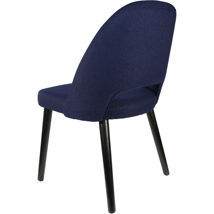 Durafurn Semifreddo Chair - Black Legs/Navy Woven Fabric