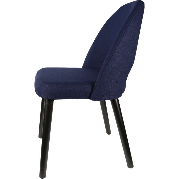 Durafurn Semifreddo Chair - Black Legs/Navy Woven Fabric