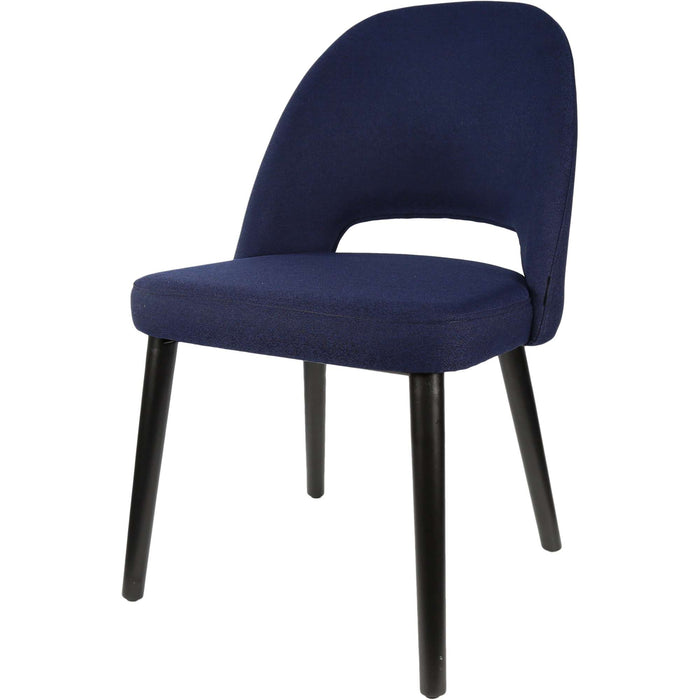 Durafurn Semifreddo Chair - Black Legs/Navy Woven Fabric