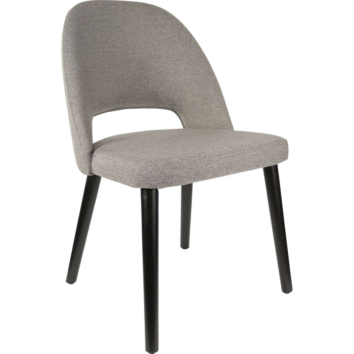 Durafurn Semifreddo Chair - Black Legs/Taupe Woven Fabric