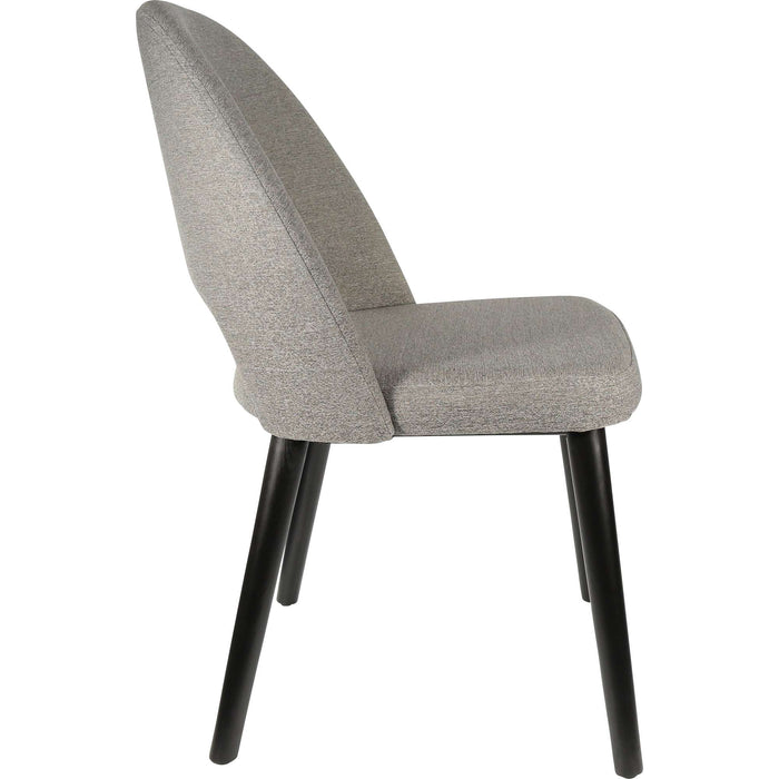 Durafurn Semifreddo Chair - Black Legs/Taupe Woven Fabric