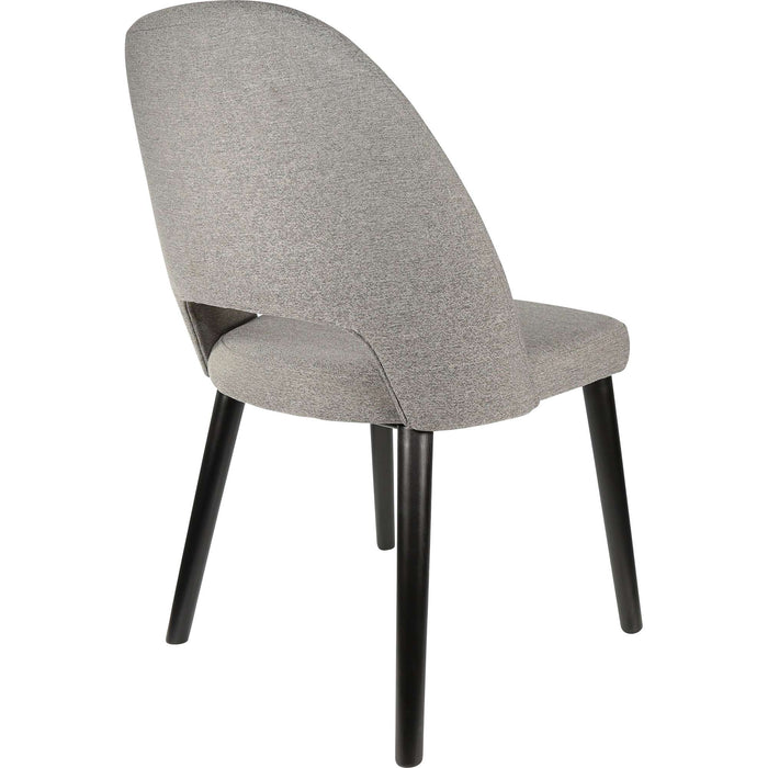 Durafurn Semifreddo Chair - Black Legs/Taupe Woven Fabric