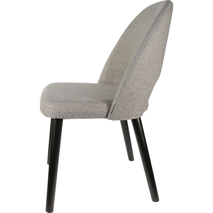 Durafurn Semifreddo Chair - Black Legs/Taupe Woven Fabric
