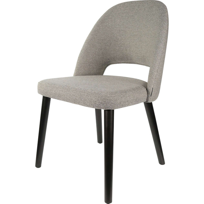 Durafurn Semifreddo Chair - Black Legs/Taupe Woven Fabric