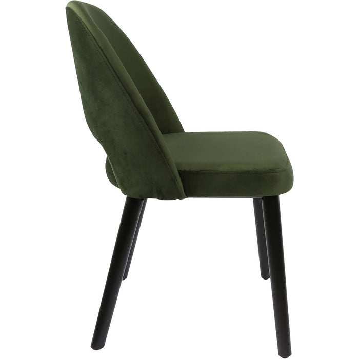 Durafurn Semifreddo Chair - Black Legs/Avocado Velvet