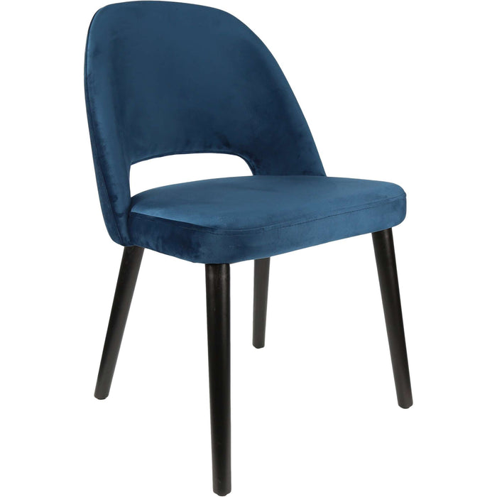 Durafurn Semifreddo Chair - Black Legs/Denim Velvet