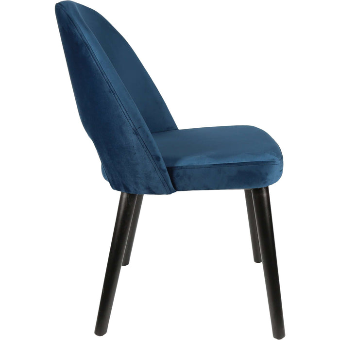 Durafurn Semifreddo Chair - Black Legs/Denim Velvet