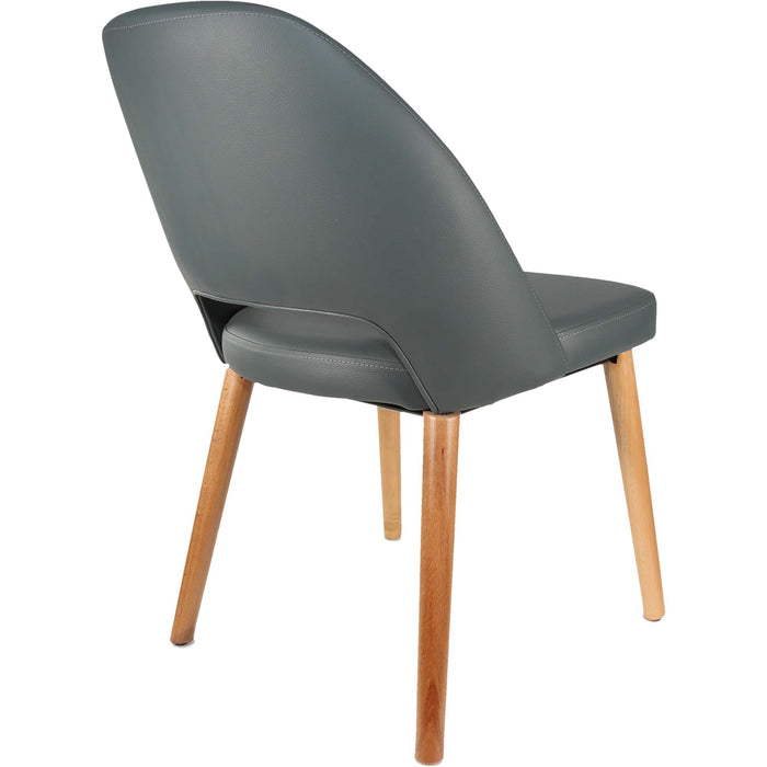Durafurn Semifreddo Chair - Trojan Oak Legs/Anthracite Vinyl