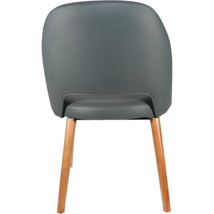 Durafurn Semifreddo Chair - Trojan Oak Legs/Anthracite Vinyl