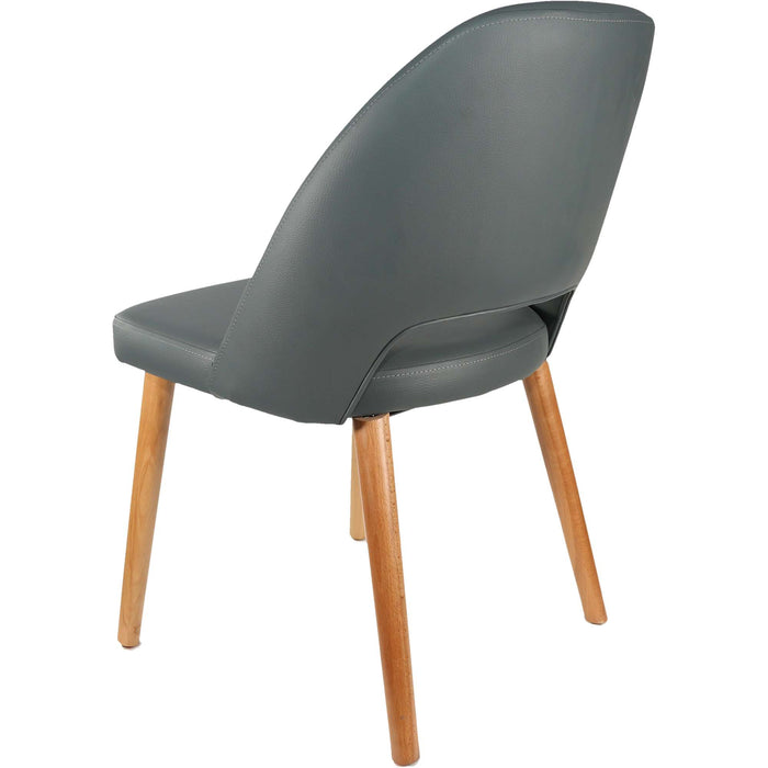 Durafurn Semifreddo Chair - Trojan Oak Legs/Anthracite Vinyl