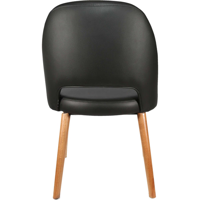Durafurn Semifreddo Chair - Trojan Oak Legs/Black Vinyl