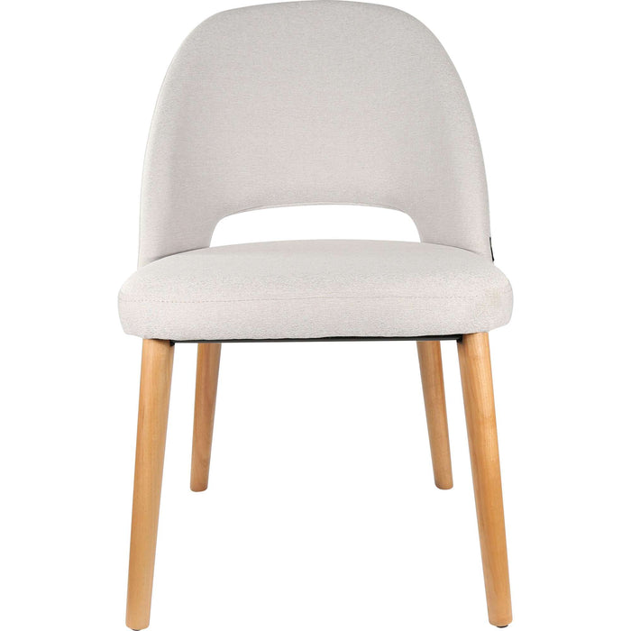 Durafurn Semifreddo Chair - Trojan Oak Legs/ Light Grey Woven Fabric