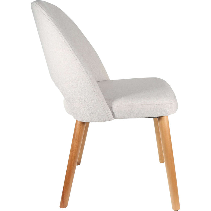 Durafurn Semifreddo Chair - Trojan Oak Legs/ Light Grey Woven Fabric