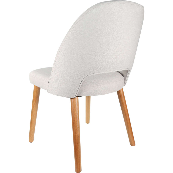 Durafurn Semifreddo Chair - Trojan Oak Legs/ Light Grey Woven Fabric