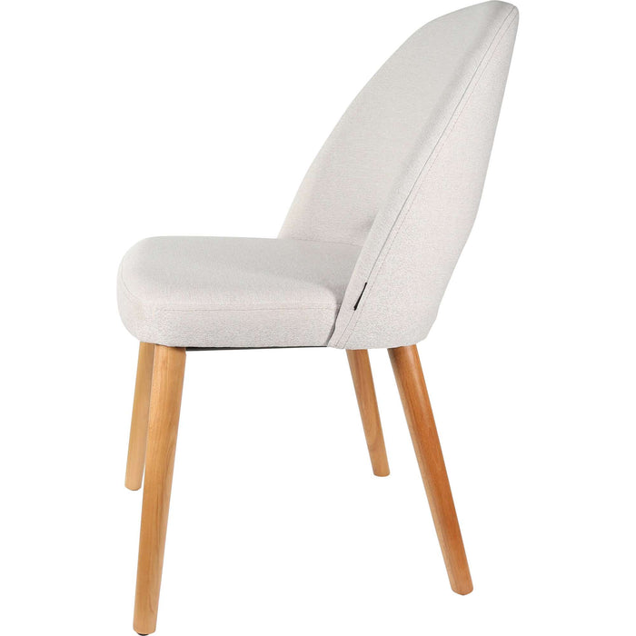 Durafurn Semifreddo Chair - Trojan Oak Legs/ Light Grey Woven Fabric