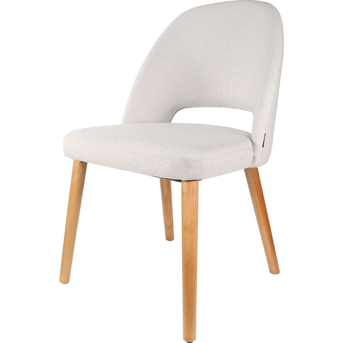 Durafurn Semifreddo Chair - Trojan Oak Legs/ Light Grey Woven Fabric