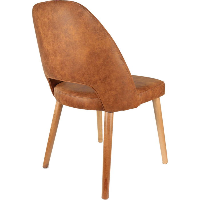 Durafurn Semifreddo Chair - Trojan Oak Legs/Tan Fabric
