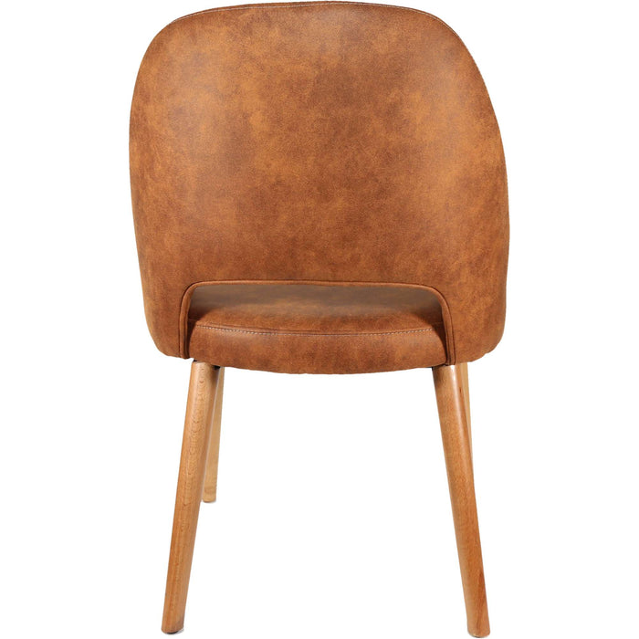 Durafurn Semifreddo Chair - Trojan Oak Legs/Tan Fabric