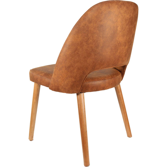 Durafurn Semifreddo Chair - Trojan Oak Legs/Tan Fabric