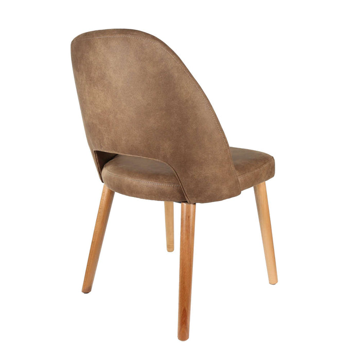 Durafurn Semifreddo Chair - Trojan Oak Legs/Mocha Fabric