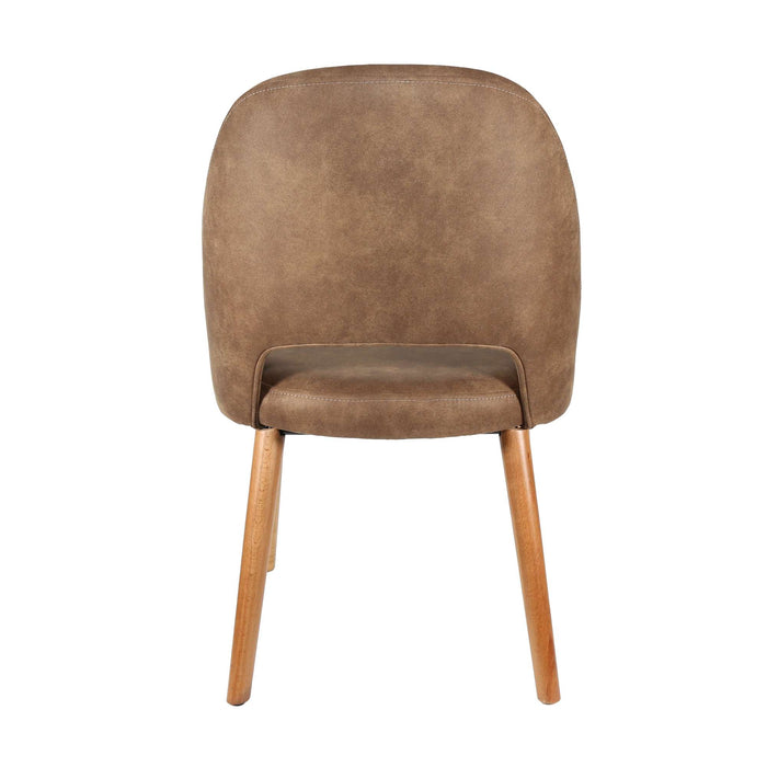 Durafurn Semifreddo Chair - Trojan Oak Legs/Mocha Fabric