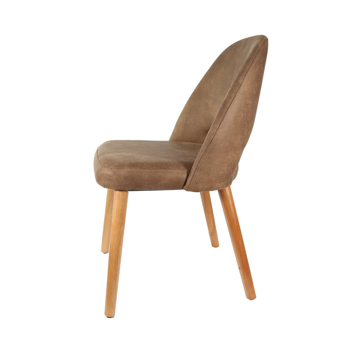 Durafurn Semifreddo Chair - Trojan Oak Legs/Mocha Fabric