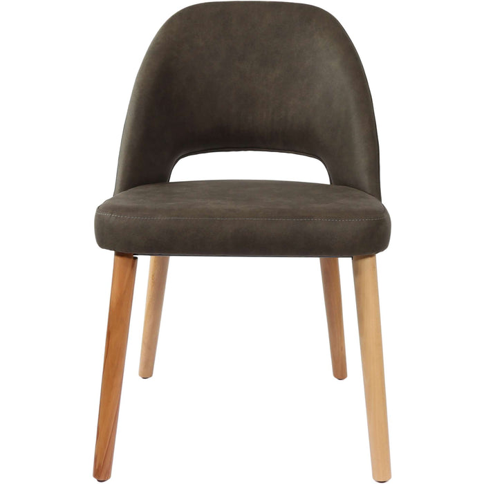 Durafurn Semifreddo Chair - Trojan Oak Legs/Charcoal Fabric