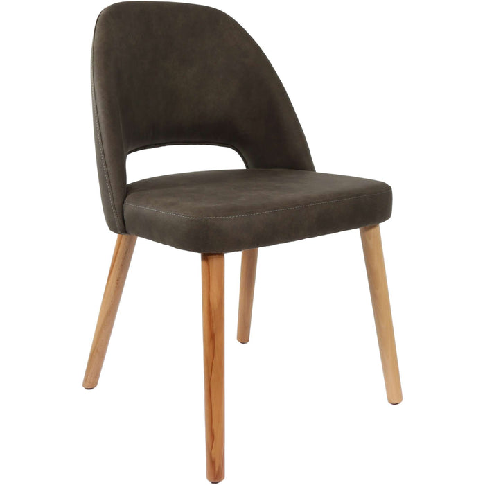 Durafurn Semifreddo Chair - Trojan Oak Legs/Charcoal Fabric