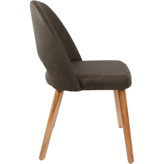 Durafurn Semifreddo Chair - Trojan Oak Legs/Charcoal Fabric