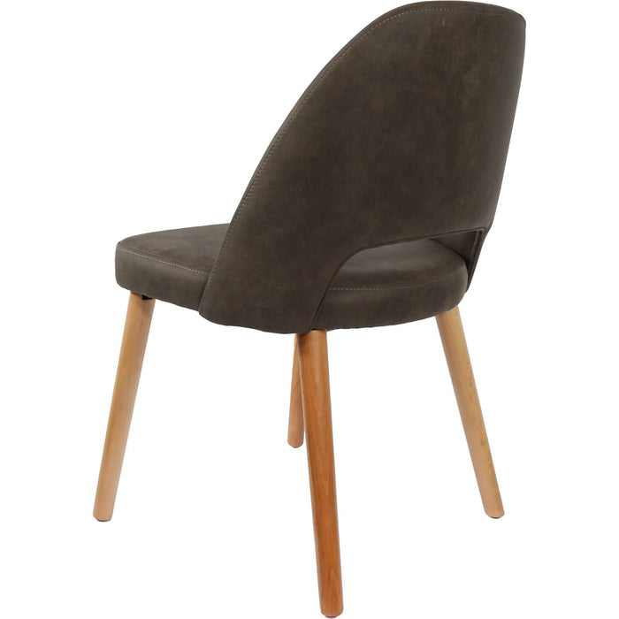 Durafurn Semifreddo Chair - Trojan Oak Legs/Charcoal Fabric