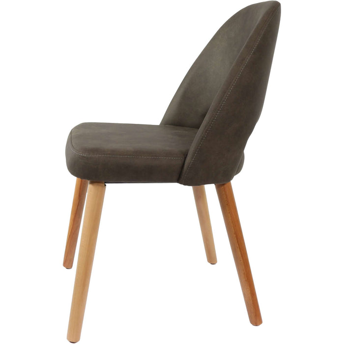 Durafurn Semifreddo Chair - Trojan Oak Legs/Charcoal Fabric