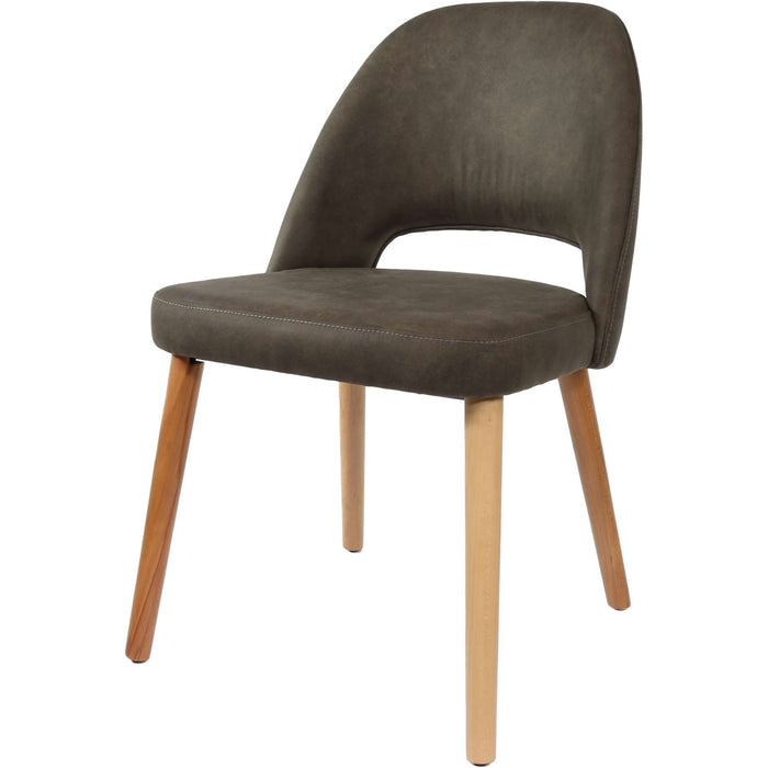 Durafurn Semifreddo Chair - Trojan Oak Legs/Charcoal Fabric