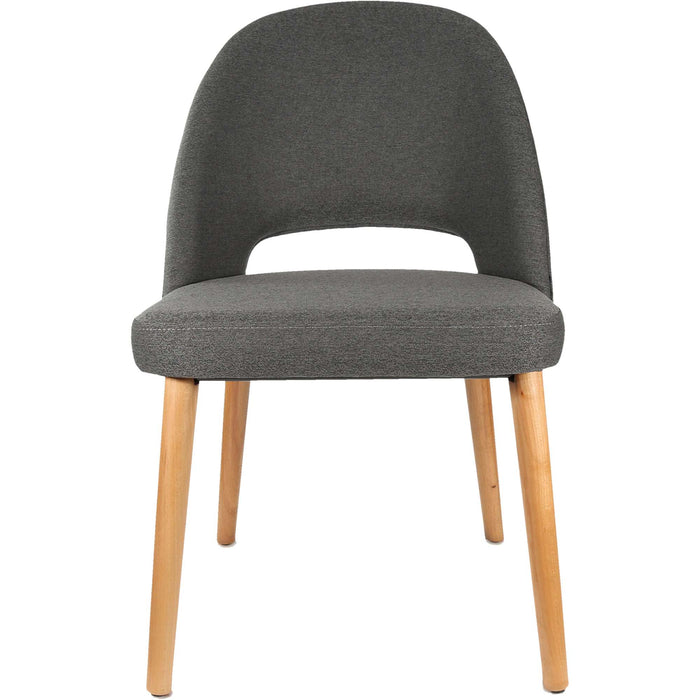 Durafurn Semifreddo Chair - Trojan Oak Legs/Anthracite Woven Fabric