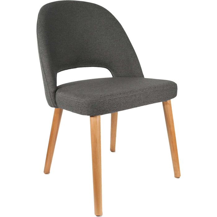 Durafurn Semifreddo Chair - Trojan Oak Legs/Anthracite Woven Fabric