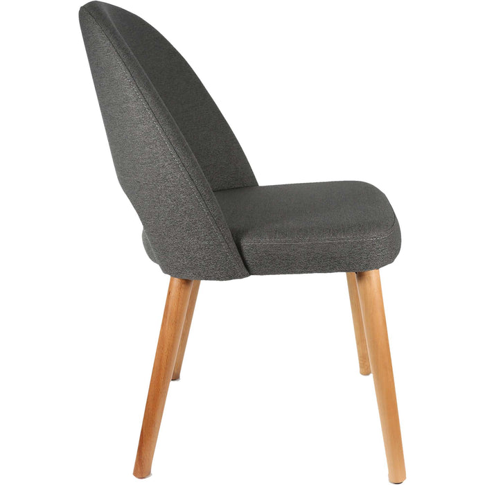 Durafurn Semifreddo Chair - Trojan Oak Legs/Anthracite Woven Fabric