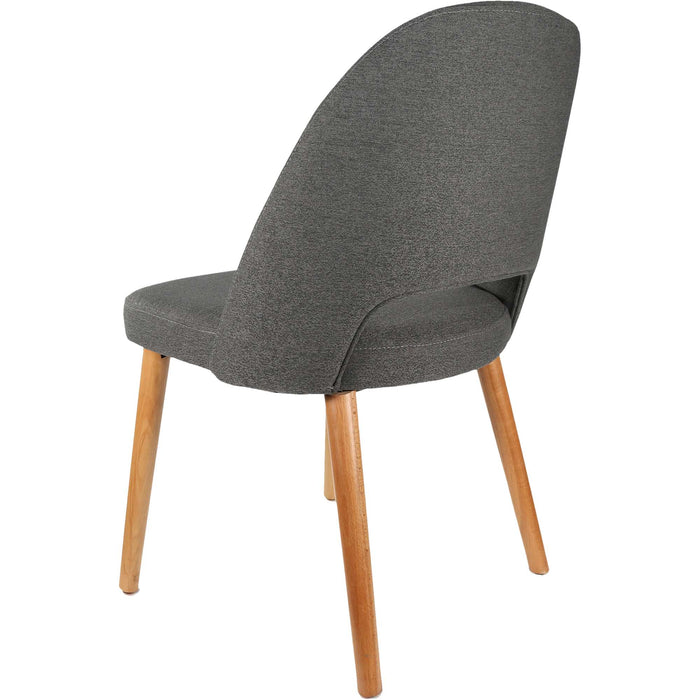 Durafurn Semifreddo Chair - Trojan Oak Legs/Anthracite Woven Fabric