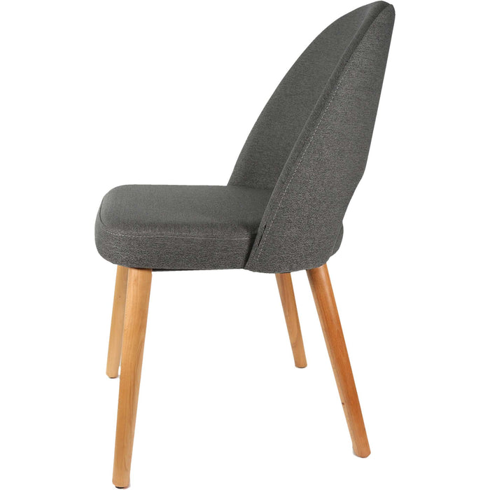 Durafurn Semifreddo Chair - Trojan Oak Legs/Anthracite Woven Fabric