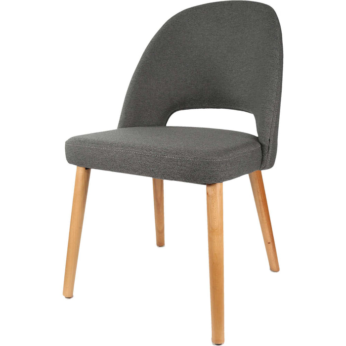 Durafurn Semifreddo Chair - Trojan Oak Legs/Anthracite Woven Fabric