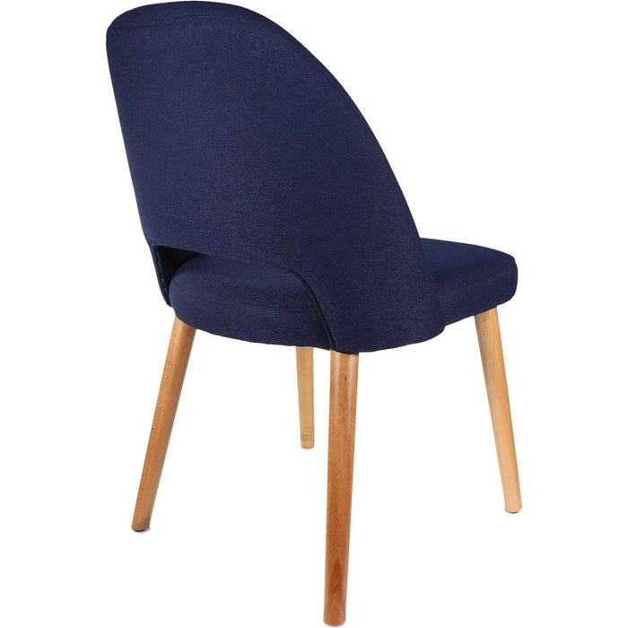 Durafurn Semifreddo Chair - Trojan Oak Legs/Navy Woven Fabric