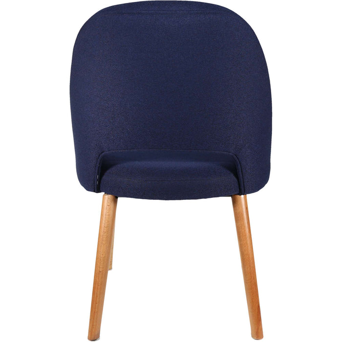 Durafurn Semifreddo Chair - Trojan Oak Legs/Navy Woven Fabric