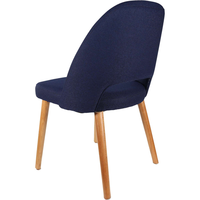 Durafurn Semifreddo Chair - Trojan Oak Legs/Navy Woven Fabric