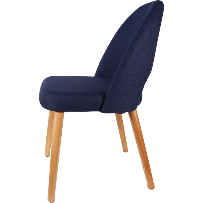 Durafurn Semifreddo Chair - Trojan Oak Legs/Navy Woven Fabric