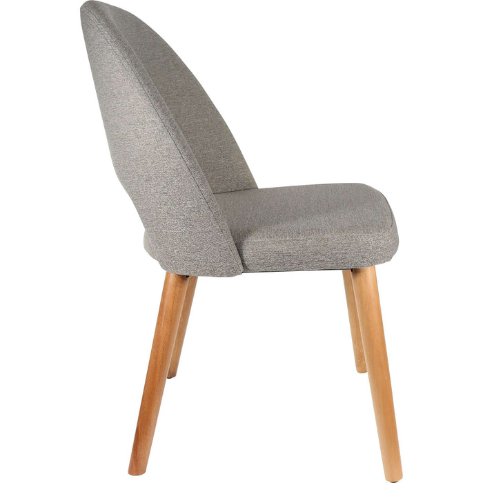 Durafurn Semifreddo Chair - Trojan Oak Legs/Taupe Woven Fabric
