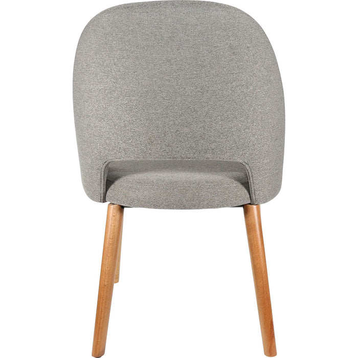Durafurn Semifreddo Chair - Trojan Oak Legs/Taupe Woven Fabric