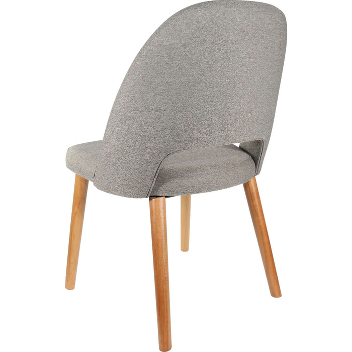 Durafurn Semifreddo Chair - Trojan Oak Legs/Taupe Woven Fabric