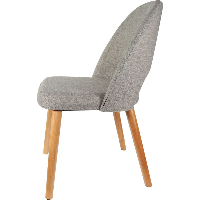 Durafurn Semifreddo Chair - Trojan Oak Legs/Taupe Woven Fabric
